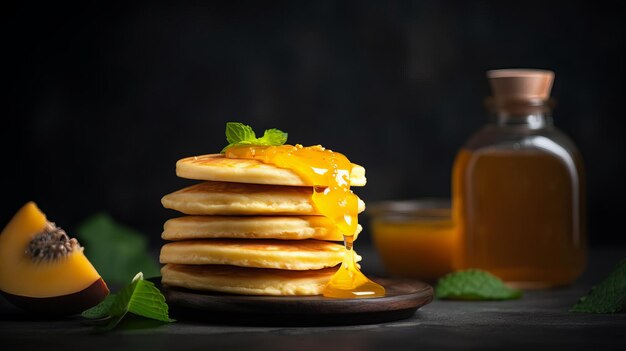 Sweet pancakes Illustration AI GenerativexA