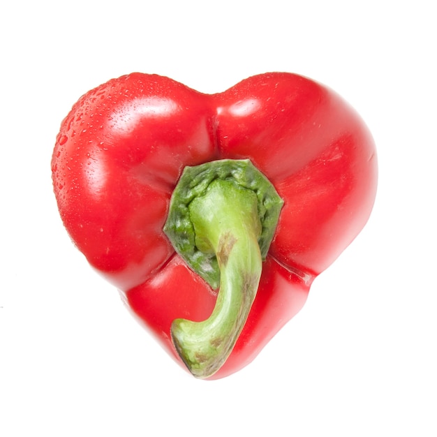 Sweet pepper in the shape of heart