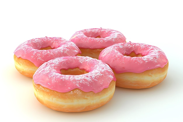 Sweet pink donut pastry product