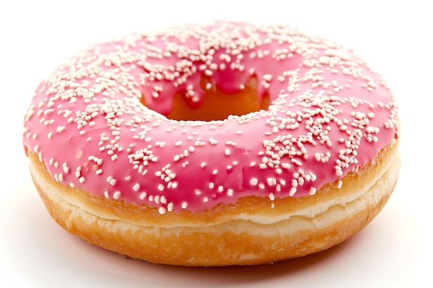 Sweet pink donut pastry product