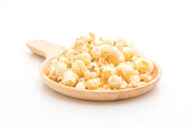 sweet popcorn on white 