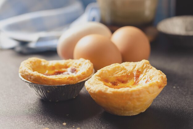 sweet portugese dessert egg tart