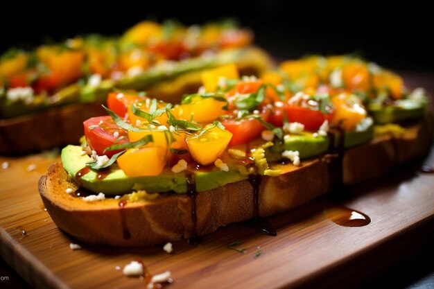 Sweet Potato Avocado Bruschetta delicious Bruschetta food image photography