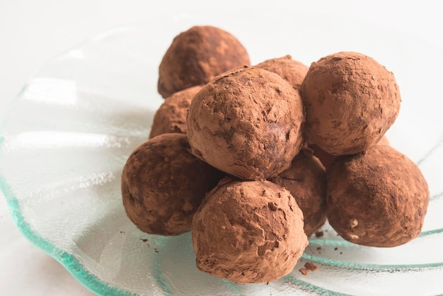 Sweet potato and chocolate truffles balls