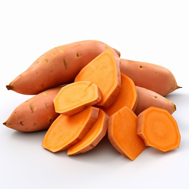 Sweet potato with white background high quality ult