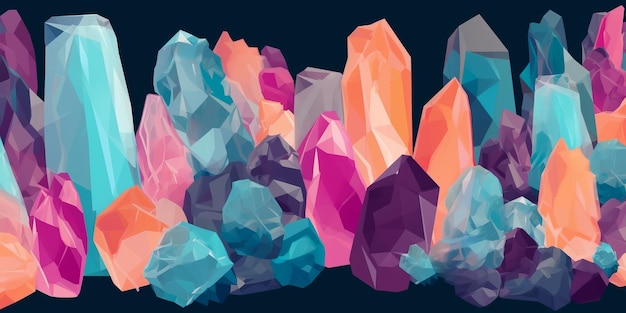 Sweet Rock Candy Horizontal Background Illustration