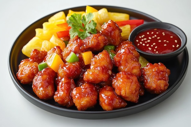 Sweet and Sour Chicken with Pineapple Bell Peppers and Sauce