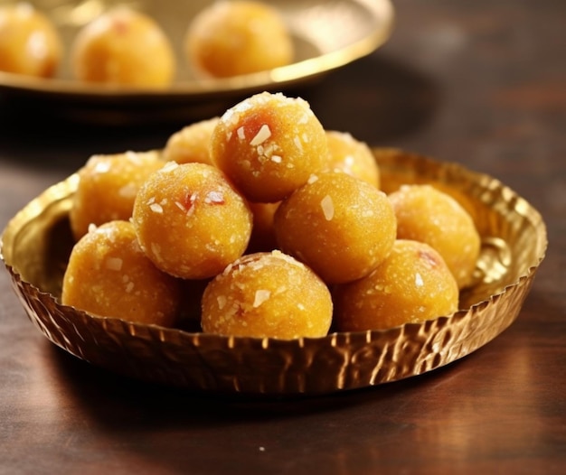 Sweet and sticky Besan Ladoo