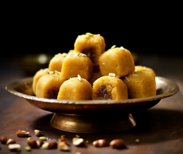 Sweet and sticky Besan Ladoo