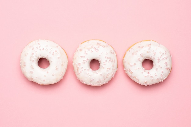 Sweet strawberry donuts