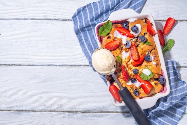 Sweet summer berry cobbler pie