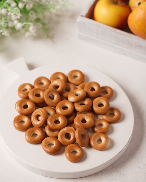 Sweet tea and coffee. Cookies, pretzels, crackers, bagels. Sweet joys for tea