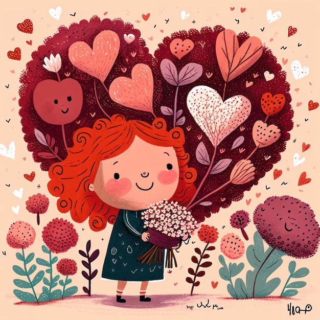 Sweet Valentine's Day Illustration by Rachel Davis