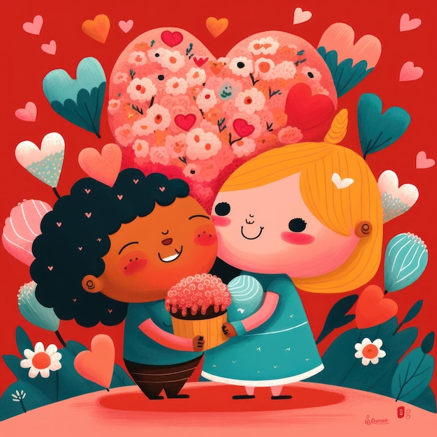 Sweet Valentine's Day Illustration by Rachel Davis