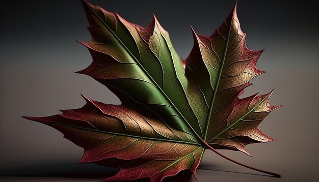 Sweetgum leaf digital art illustration Generative AI