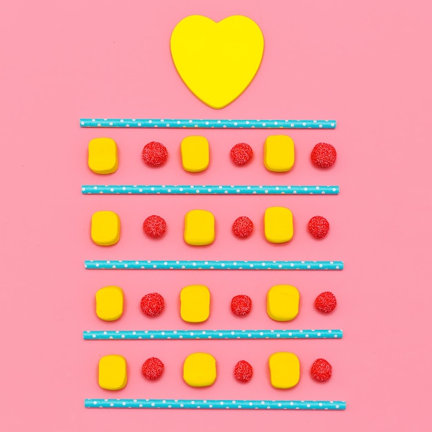 Sweets. Candy Lover.  Minimal Flatlay art