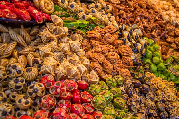 Sweets on the moroccan market