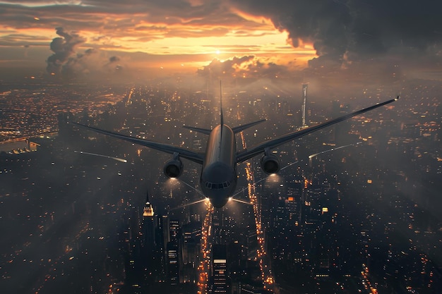 Swift Airplane city fly departure Generate Ai