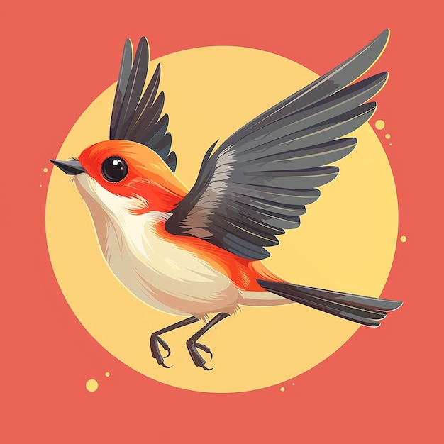 Swift Cartoon Vector Icon Illustration