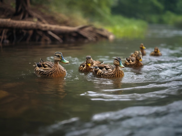 swimming ducks