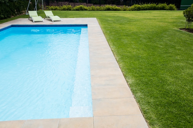 Swimming pool in the garden