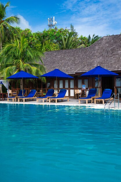 Swimming pool in hotel Thailand