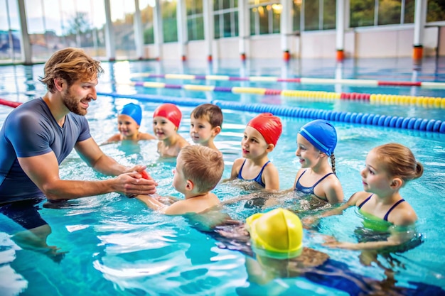 Photo swimming in pool