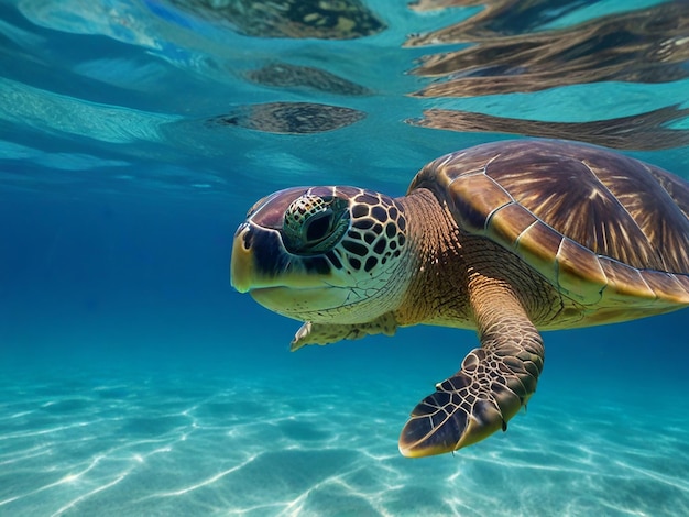 Swimming turtle