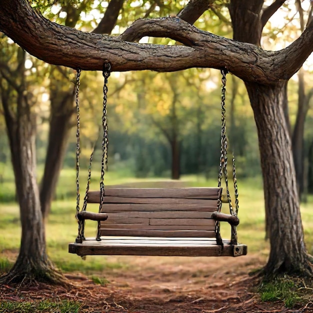 a swing that has the word  no  on it