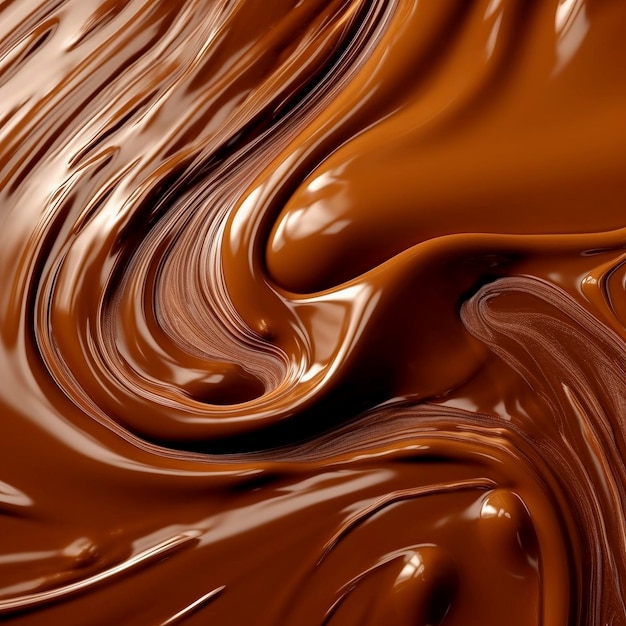 A swirl on chocolates background