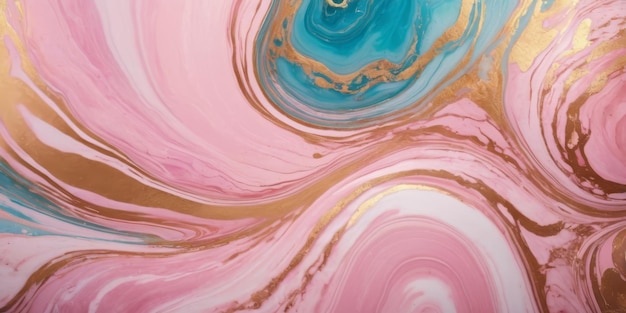 Swirl of pink gold marble abstract background Liquid marble design abstract light pink azure tones with rose golden Paint marble texture Alcohol ink colours