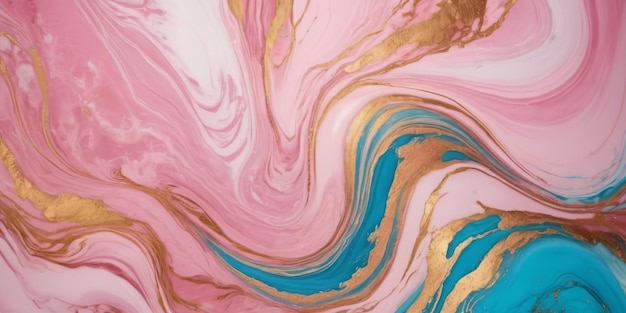 Swirl of pink gold marble abstract background Liquid marble design abstract light pink azure tones with rose golden Paint marble texture Alcohol ink colours