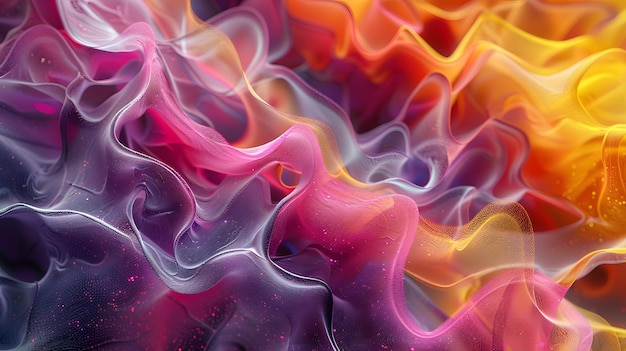 Swirling colors interact in a fluid dance showcasing vibrant hues and dynamic patterns that capture the chaos and beauty of abstract art illustration from Generative AI