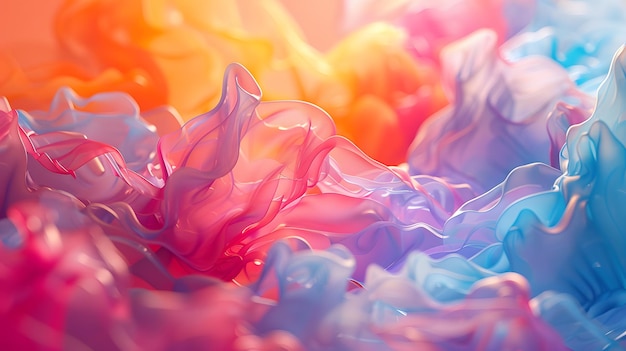 Swirling colors interact in a fluid dance showcasing vibrant hues and dynamic patterns that capture the chaos and beauty of abstract art illustration from Generative AI