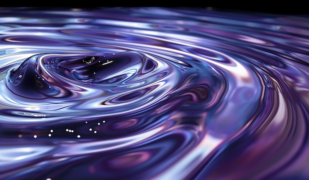 Swirling galaxy of digital art in shades of blue and purple