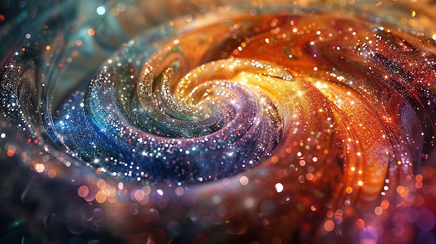 Swirling Glittery Melange of Colors