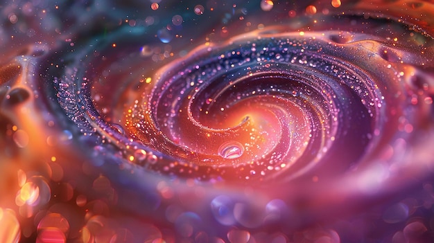 Swirling Glittery Melange of Colors