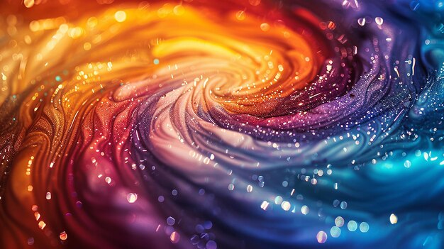 Swirling Glittery Melange of Colors