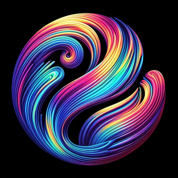 swirling holographic pattern design