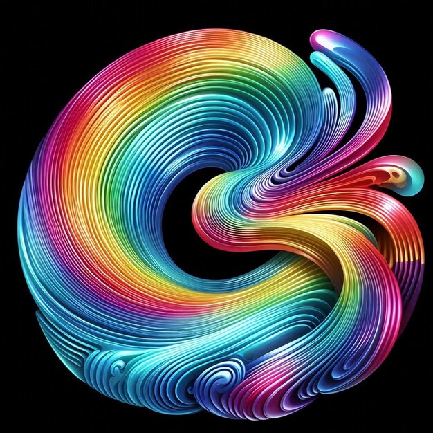 swirling holographic pattern design