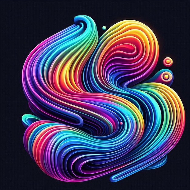 swirling holographic pattern design