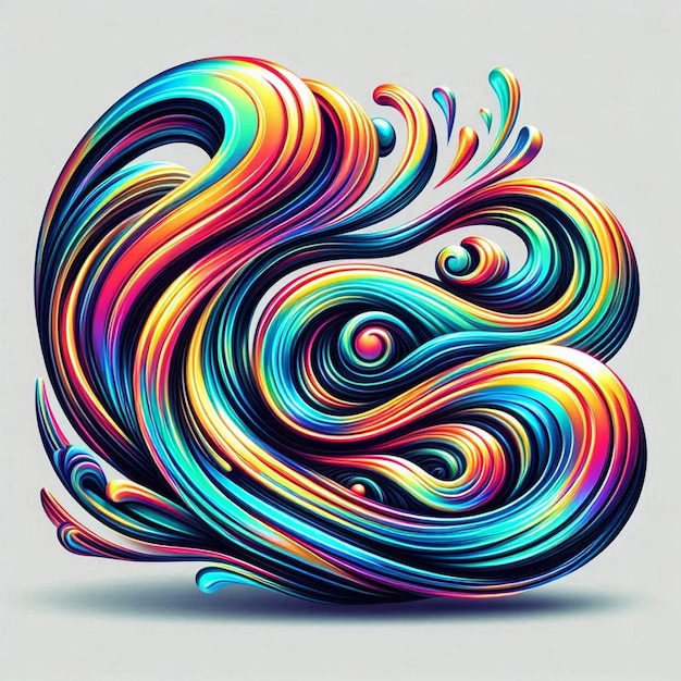 swirling holographic pattern design