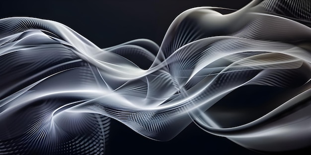 Swirling Movement of Smoke Lines background Ai Generated