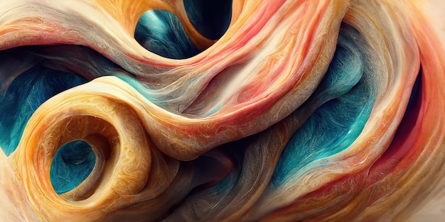 Swirling paint rotates Modern wallpaper 3d rendering