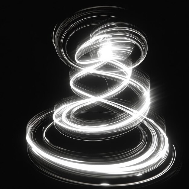 Photo swirling spiral light simulation