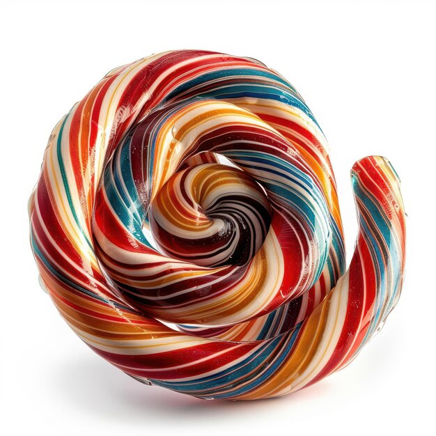 Photo swirly candy on a white background