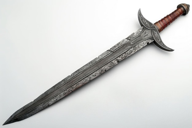 Sword on white background