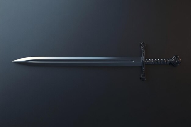 Photo a sword with the word sword on it