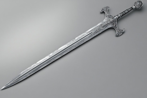 Photo a sword with the word  the word  on it