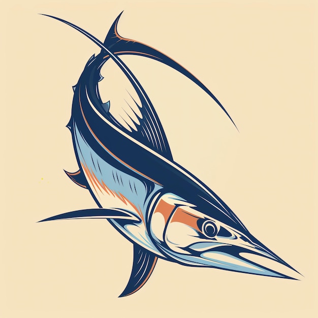 swordfish logo design illustration